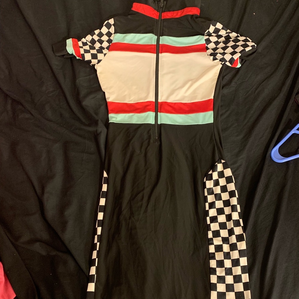 Motocross high neck dress